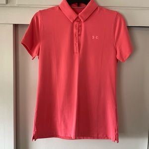 Hot pink, Under Armour polo, size small,NWOT